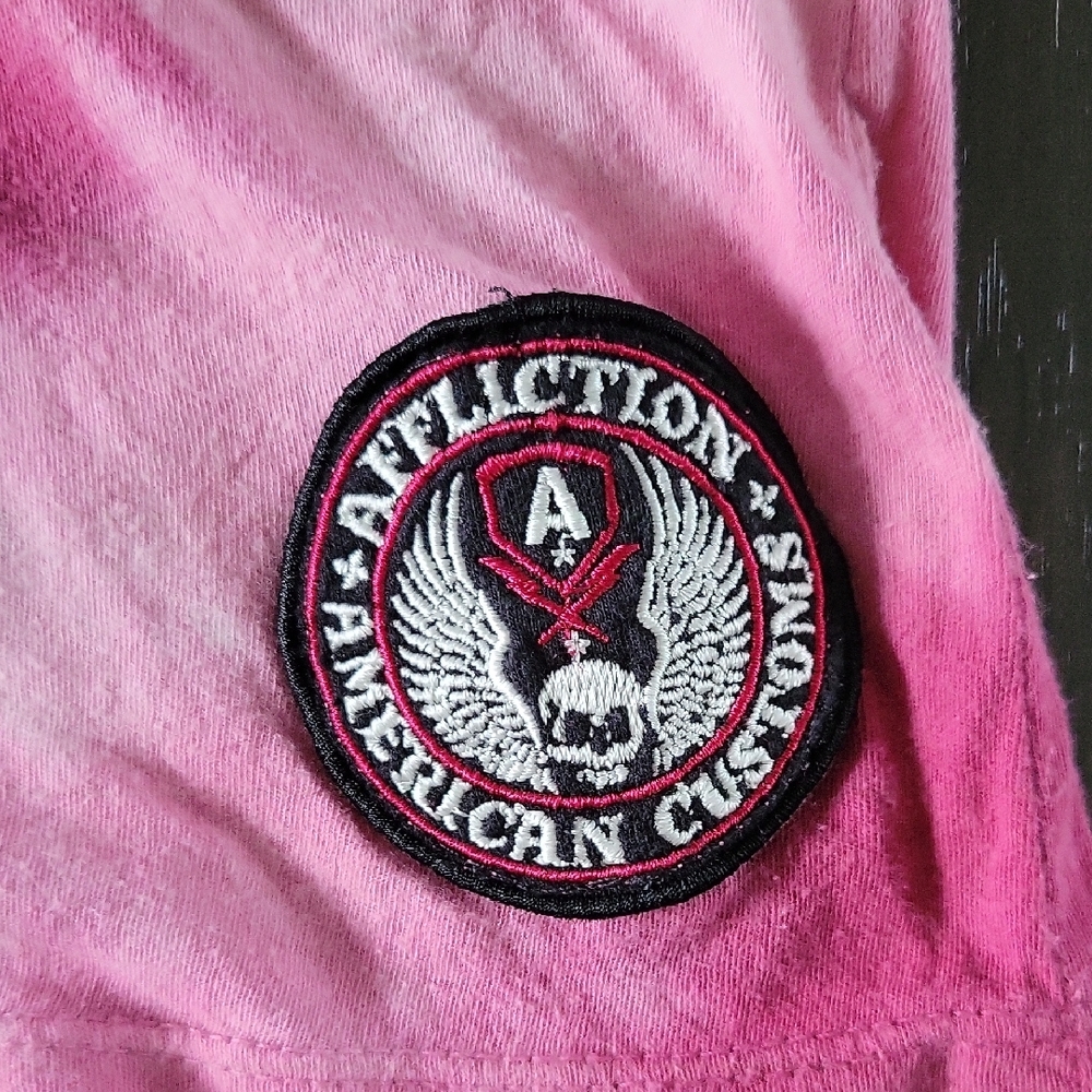 Vintage Affliction Pink Fitted Tank Top - Picture 3 of 12